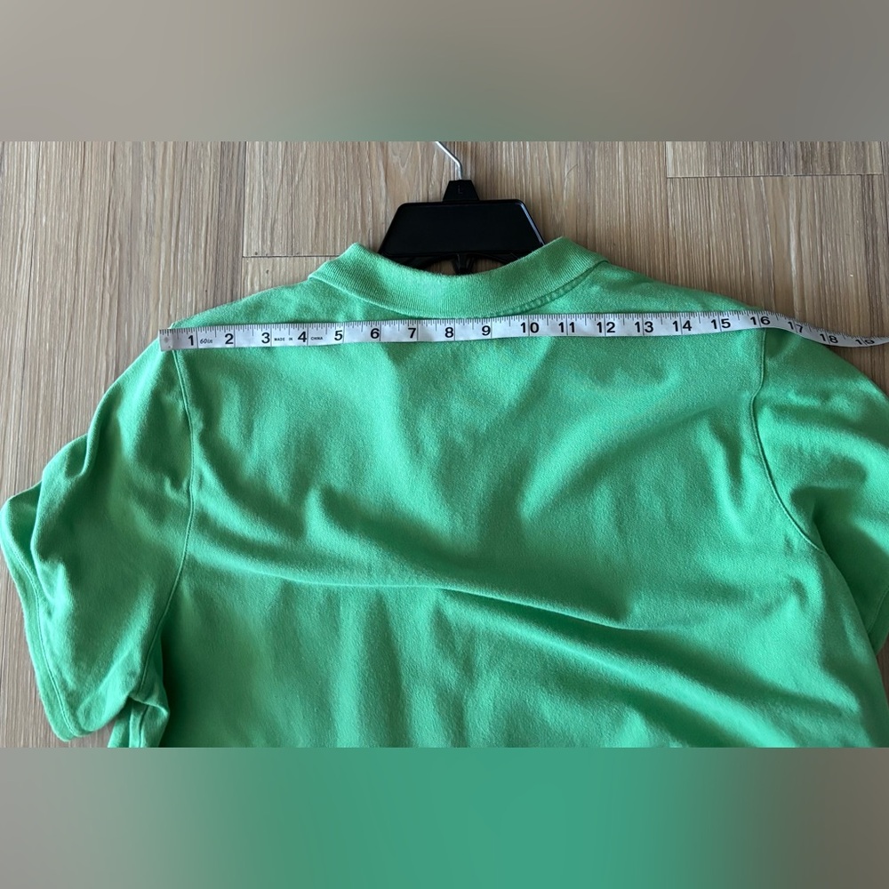 Talbots Polo Shirt Green Cotton Stretch Short Sleeve Womens 1X Preppy Golf - Picture 8 of 8